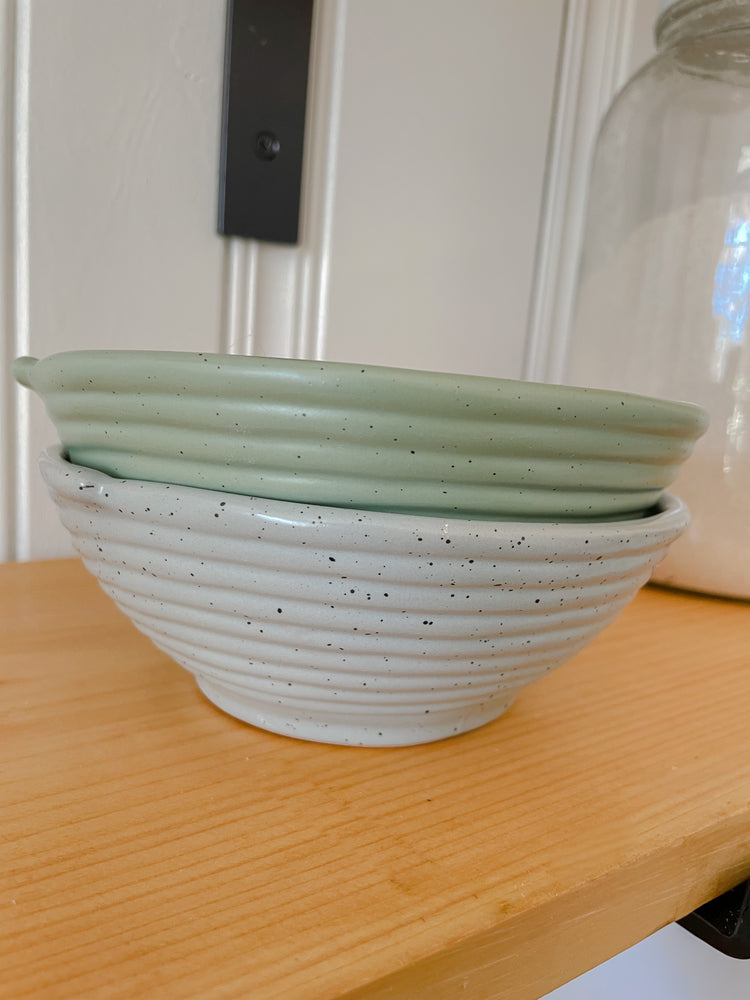 Blue/Green Speckled Bowls Set of 2