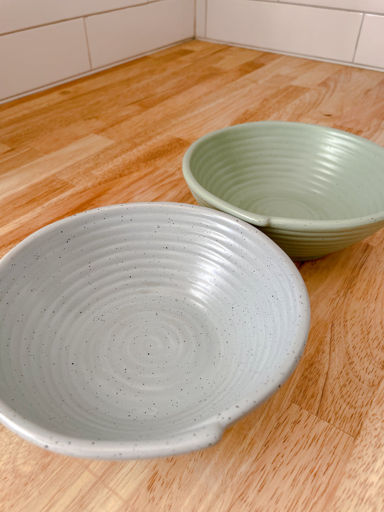 Blue/Green Speckled Bowls Set of 2