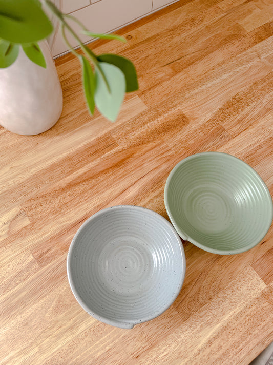 Blue/Green Speckled Bowls Set of 2