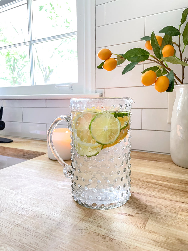 Hobnail Glass Pitcher- Clearance