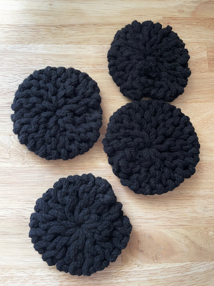 Black Knit Coasters