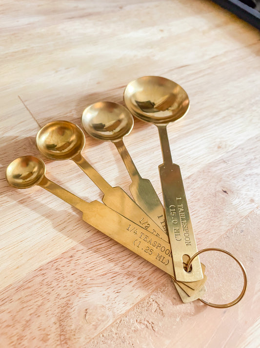 Gold Measuring Spoons Set