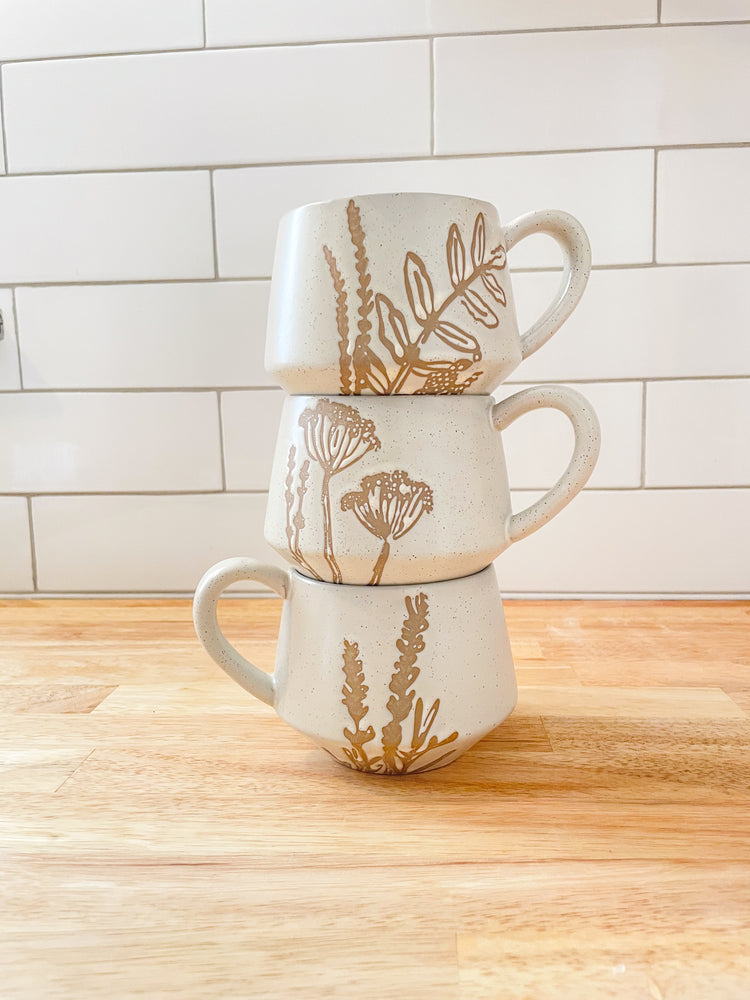 Neutral Floral Mug