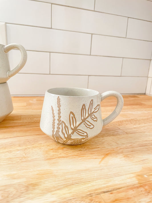 Neutral Floral Mug