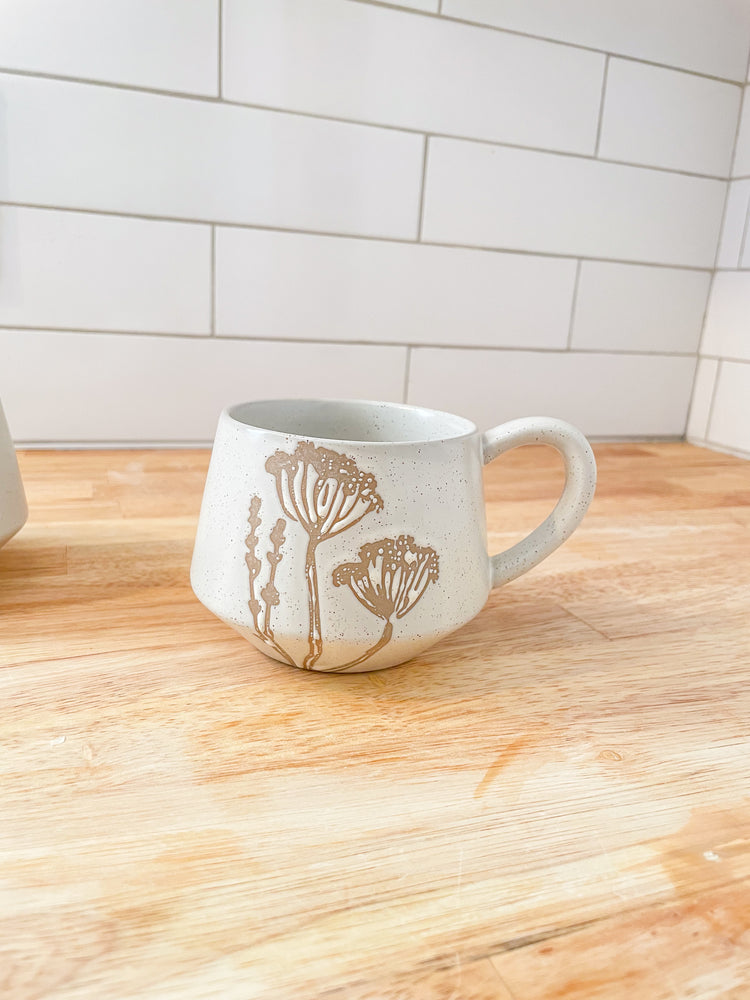 Neutral Floral Mug