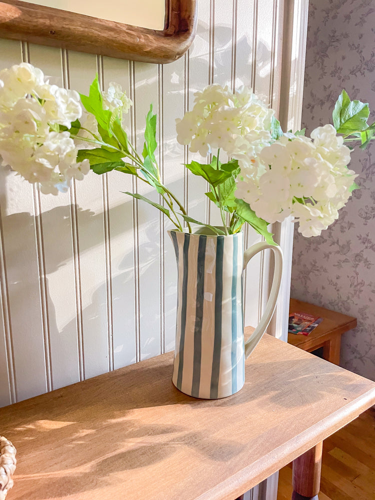 Blue & White Hand-painted Pitcher