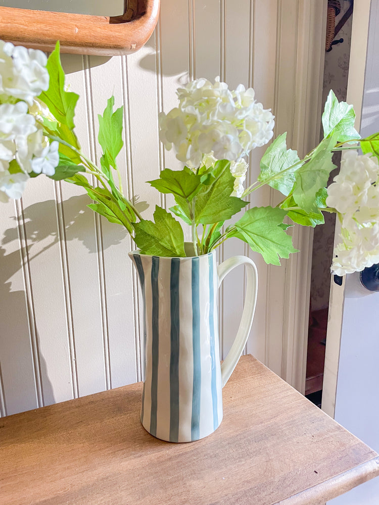 Blue & White Hand-painted Pitcher