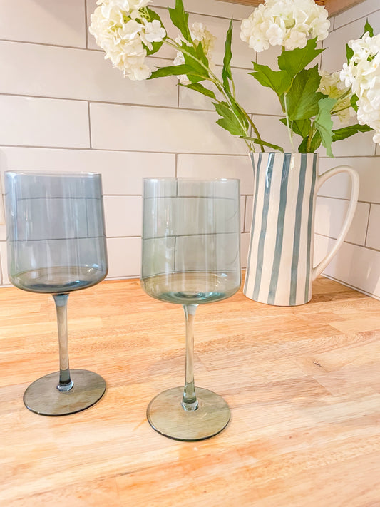 SageBlue Wine Glass Set