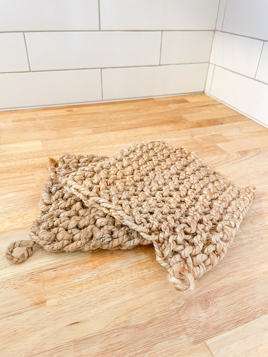 Jute Potholder Set