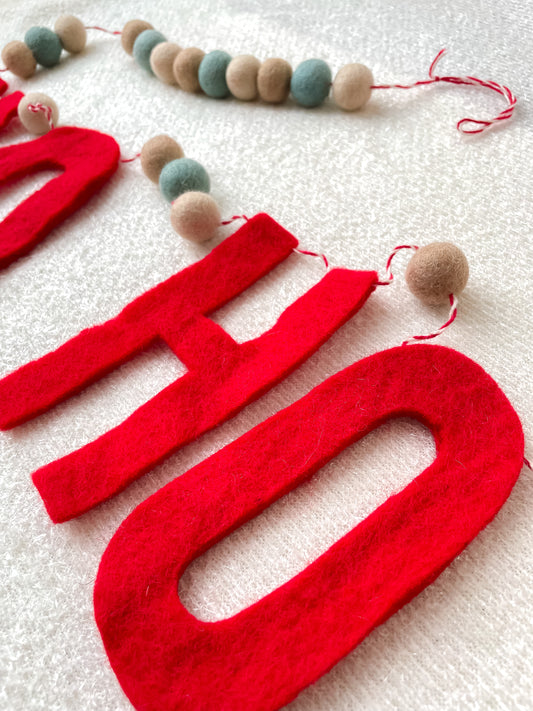 HO HO HO Felt Garland