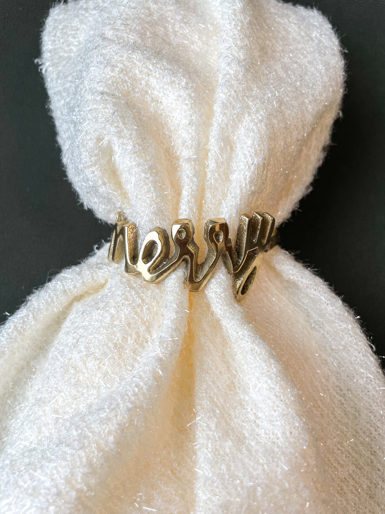 Merry Napkin Ring Set of 2