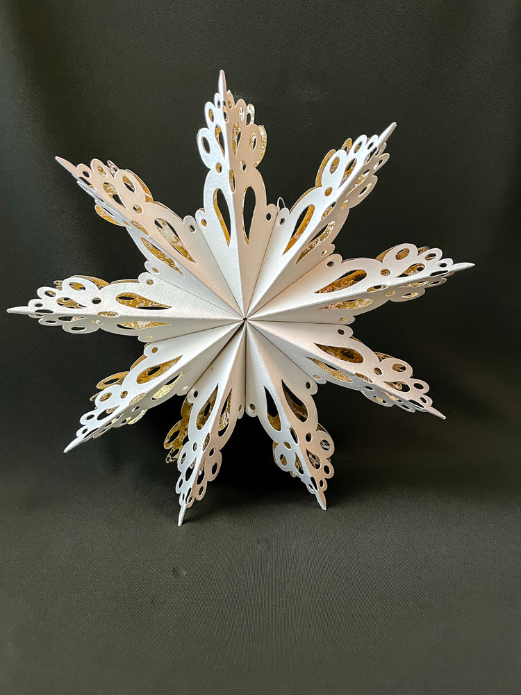 9"H Paper Snowflake Ornament