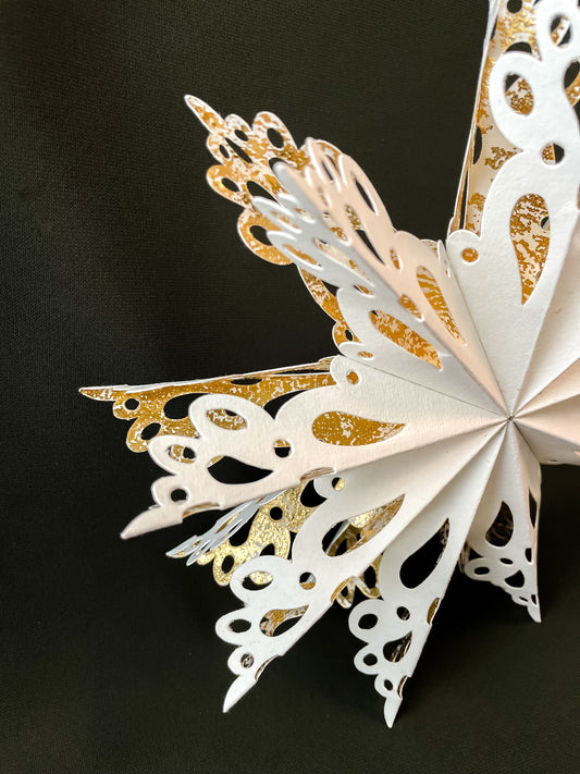 9"H Paper Snowflake Ornament