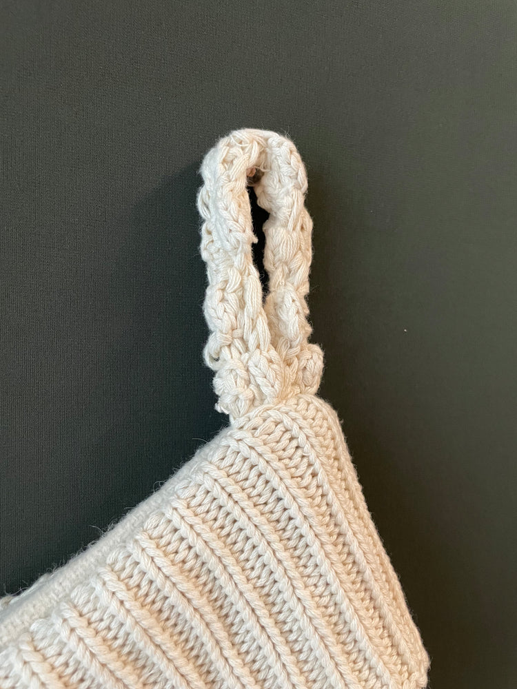 Cream Knit Stocking