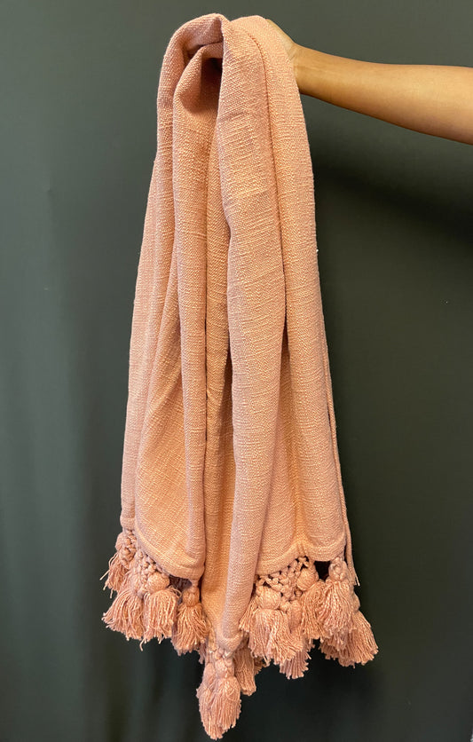 Pink Blanket with Tassels